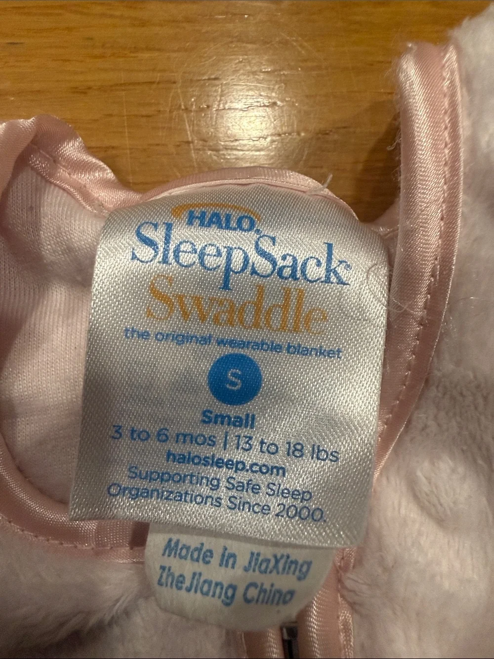 Halo fleece girls sleepsack swaddle size small (3/6 months ).